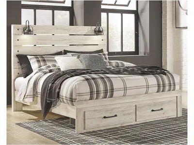 Cambeck King Panel Bed with 2 Storage Drawers