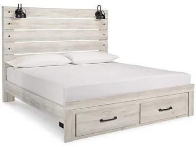 Cambeck King Panel Bed with 2 Storage Drawers