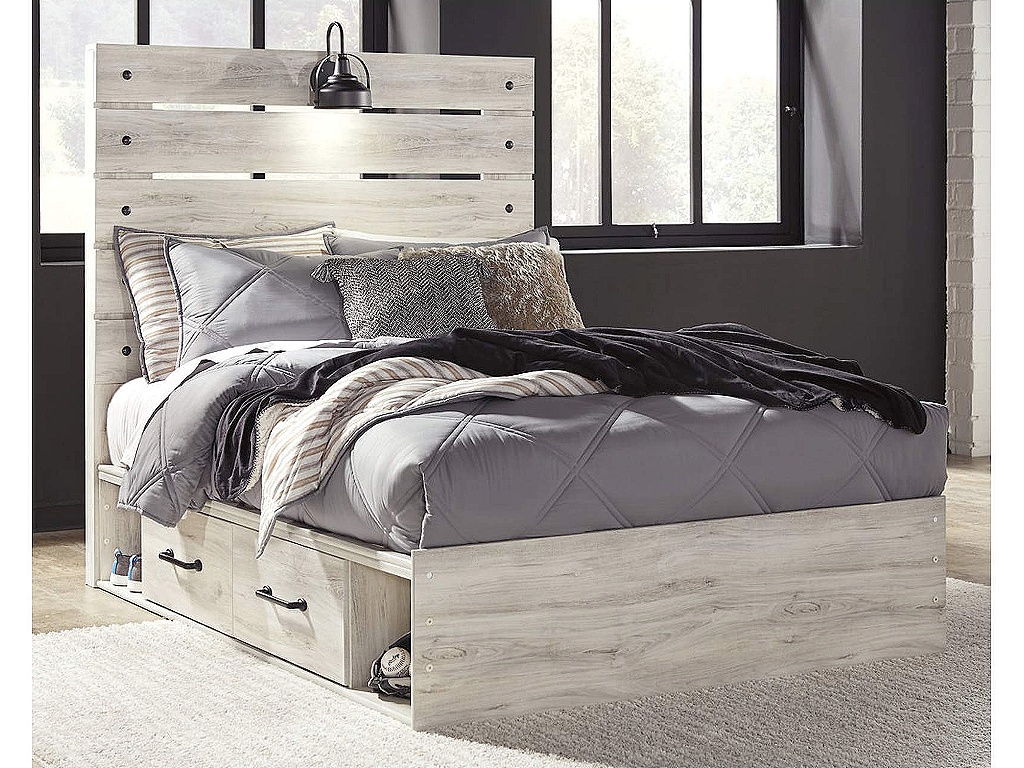 Cambeck Full Panel Bed with 2 Storage Drawers - image 1