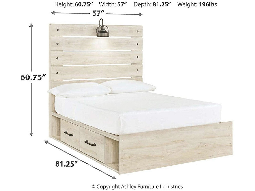 Cambeck Full Panel Bed with 2 Storage Drawers - image 3
