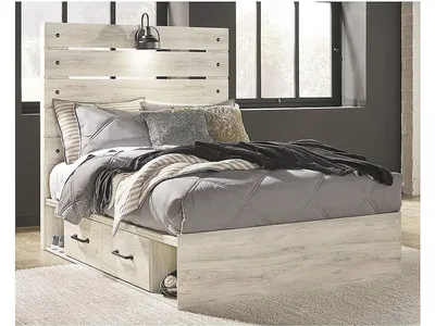 Cambeck Full Panel Bed with 4 Storage Drawers