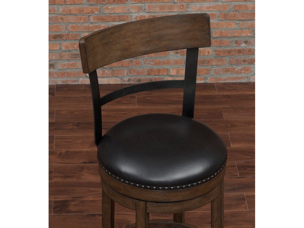 B2-208 Taranto Barstool Stool W/Back-Wood Frame - image 2