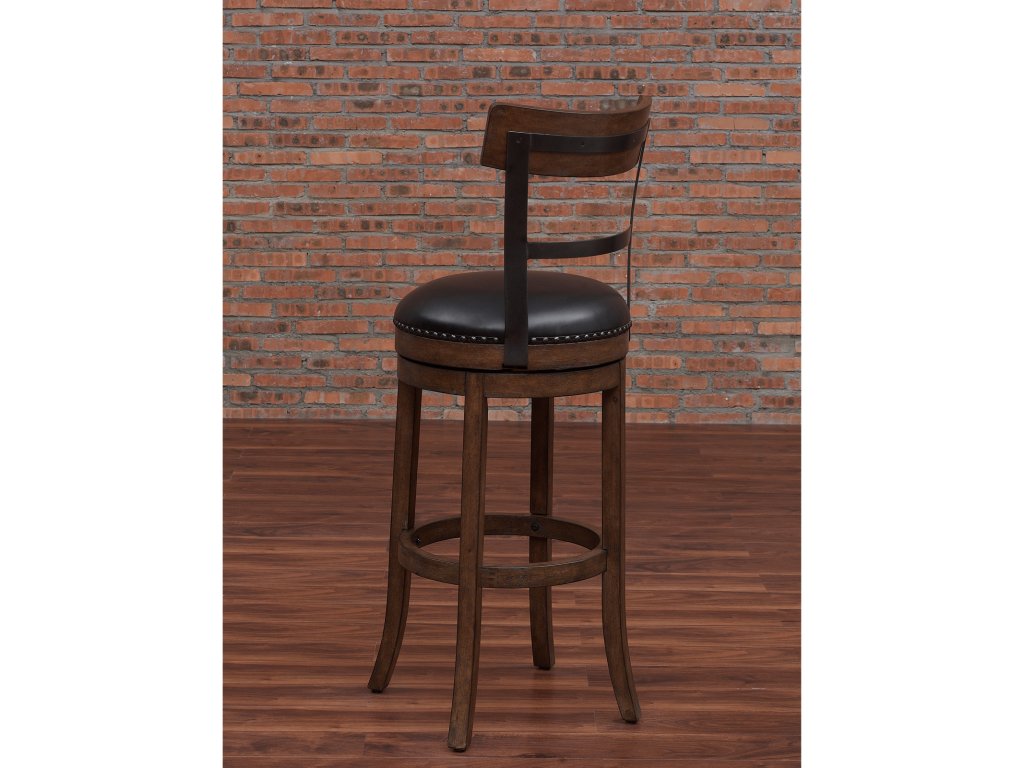 B2-208 Taranto Barstool Stool W/Back-Wood Frame - image 1