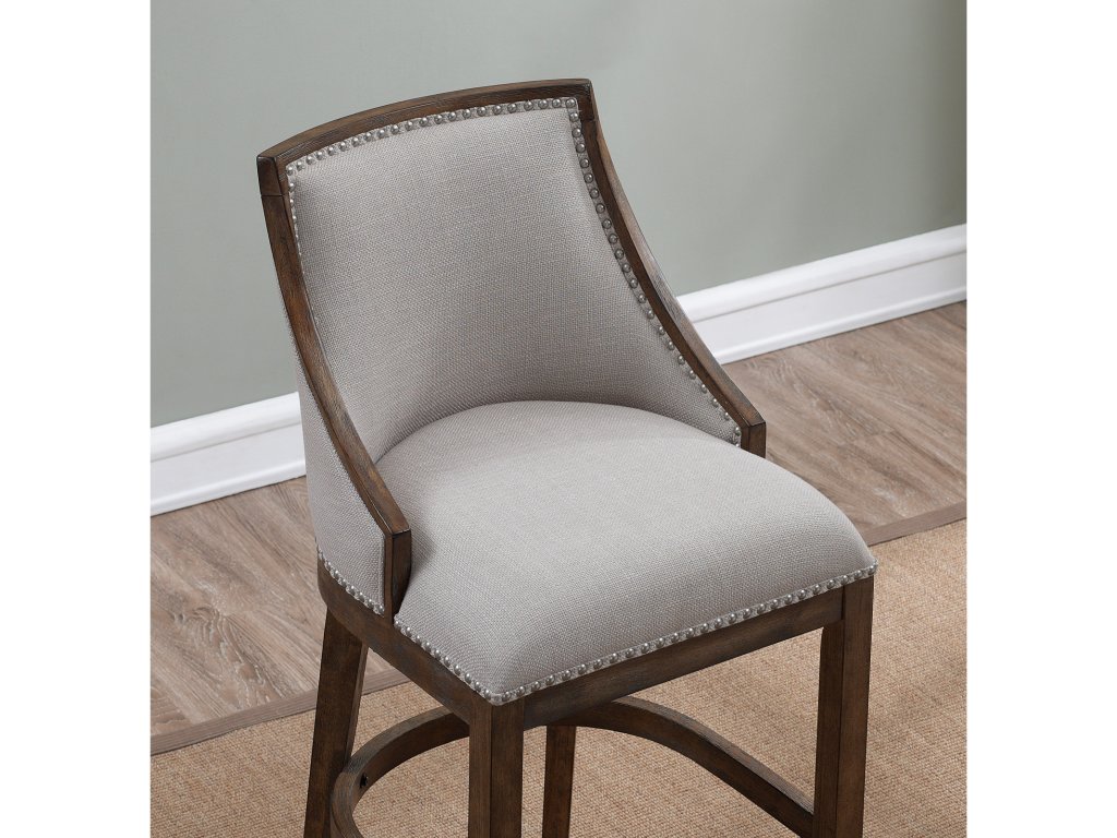 B2-233 Keller Barstool Stool W/Back-Wood Frame - image 3