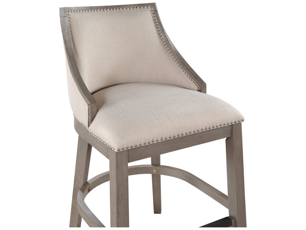 B2-240 Keller Barstool Wood Stool W/ Fabric And Nailhead Trim - image 4