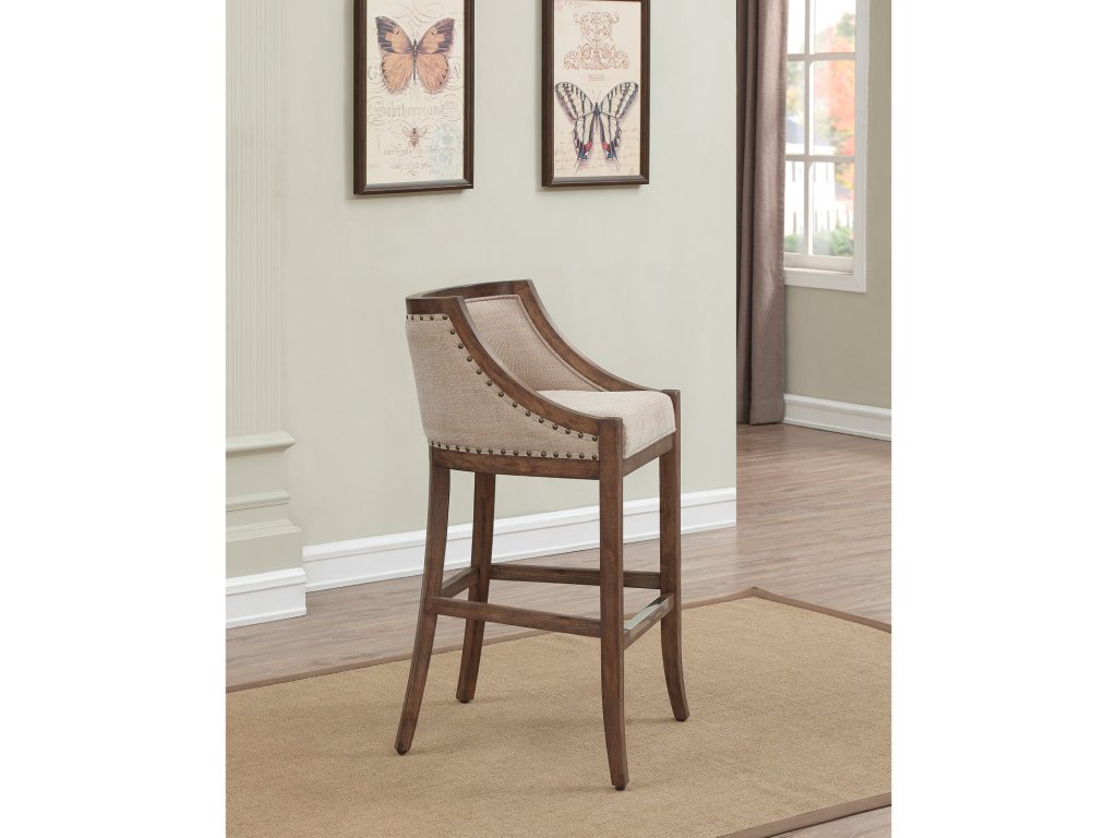 B2-256 Michelle Barstool Stool W/Back-Wood Frame - main image