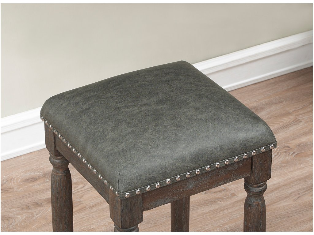 B2-261 Bronson Barstool Backless Stool Wood Frame - image 2
