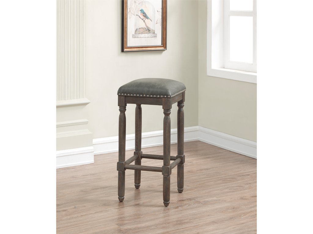 B2-261 Bronson Barstool Backless Stool Wood Frame - image 1