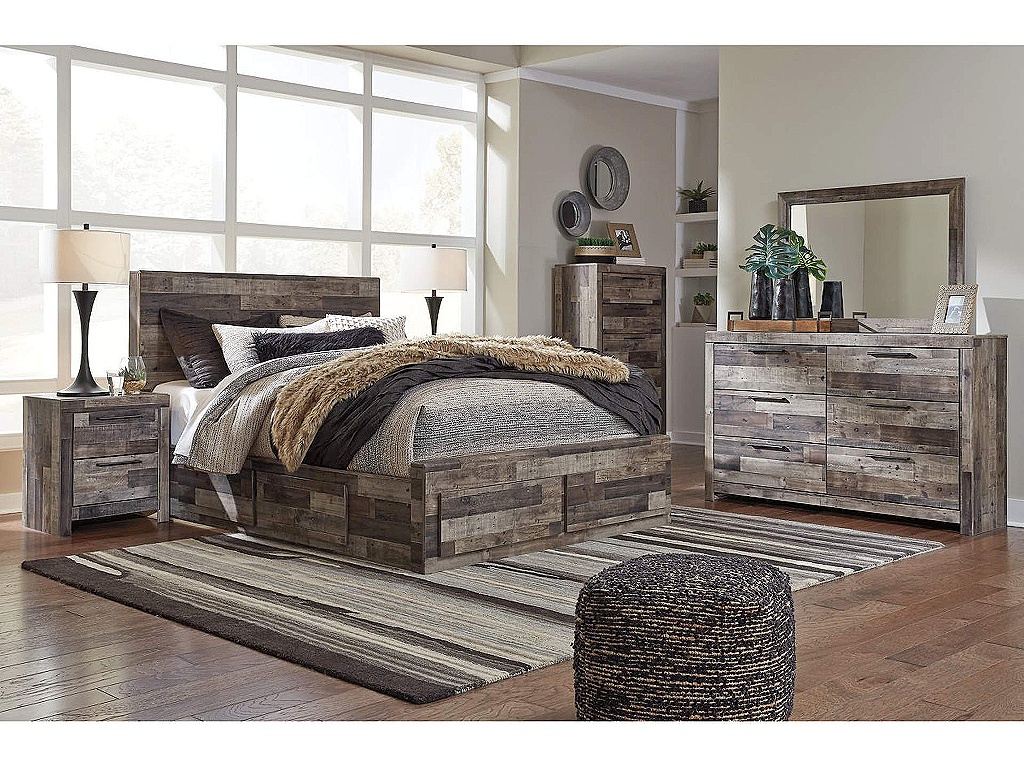 Derekson Queen Panel Bed with 4 Storage Drawers - image 5
