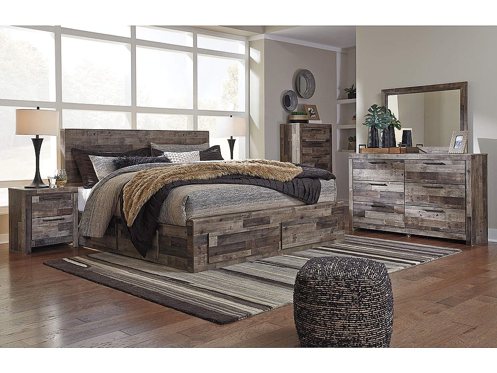 Derekson King Panel Bed with 4 Storage Drawers - image 4