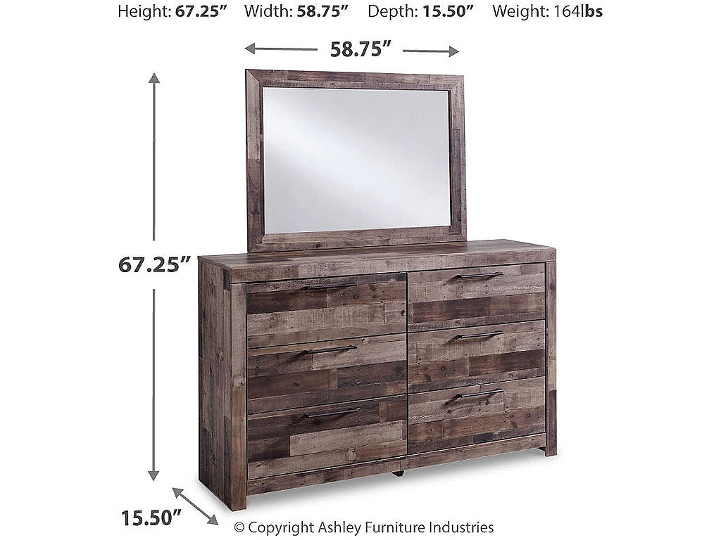 Derekson King Storage Bed, Dresser, Mirror and 2 Nightstands - image 4