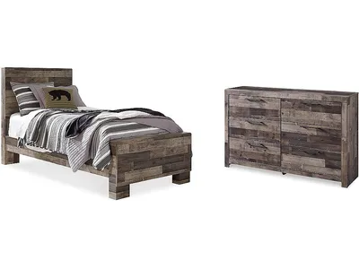 Derekson Twin Panel Bed and Dresser