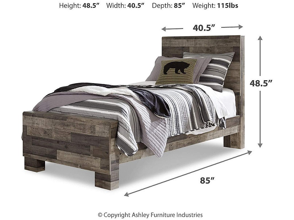Derekson Twin Panel Bed and Dresser - image 4