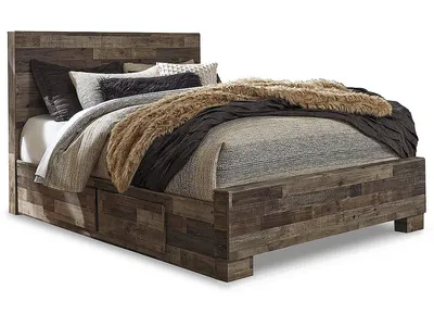 Derekson Queen Panel Bed with 2 Storage Drawers