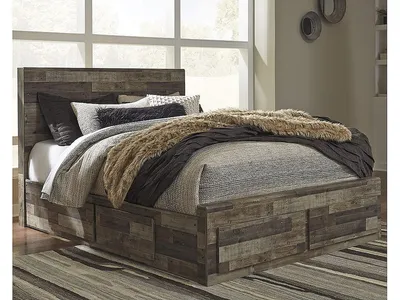 Derekson Queen Panel Bed with 4 Storage Drawers - Alternative View