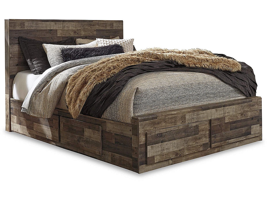 Derekson Queen Panel Bed with 4 Storage Drawers - main image