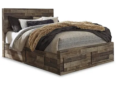 Derekson Queen Panel Bed with 6 Storage Drawers