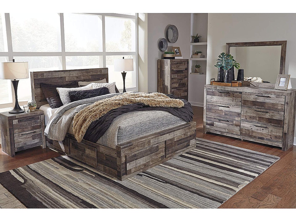 Derekson Queen Panel Bed with 4 Storage Drawers - image 7