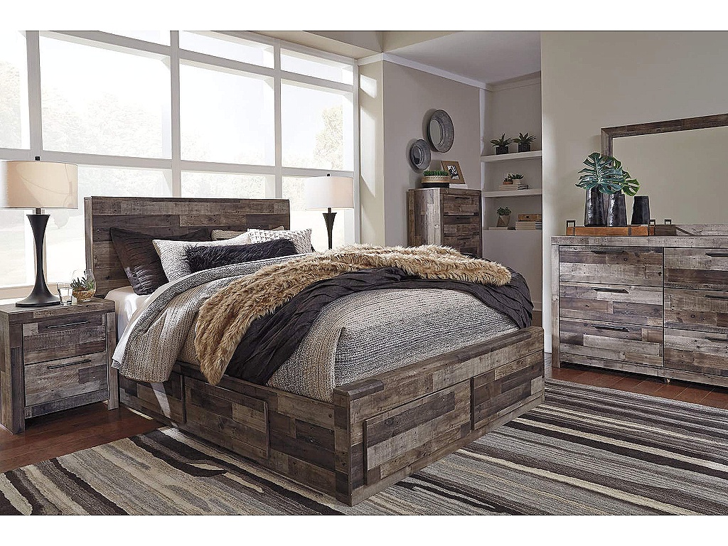 Derekson Queen Panel Bed with 4 Storage Drawers - image 9