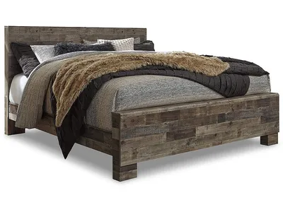 Derekson King Panel Bed, Dresser, Mirror and Nightstand