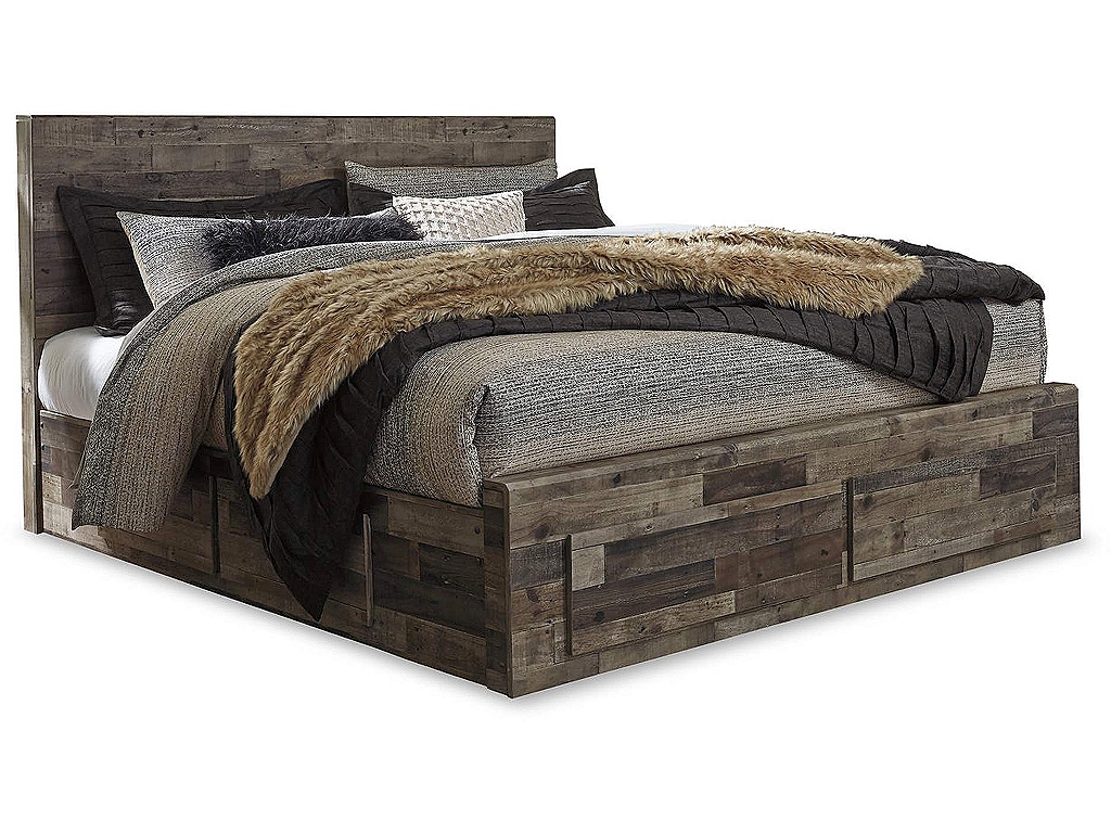 Derekson King Panel Bed with 4 Storage Drawers - main image