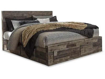 Derekson King Panel Bed with 6 Storage Drawers