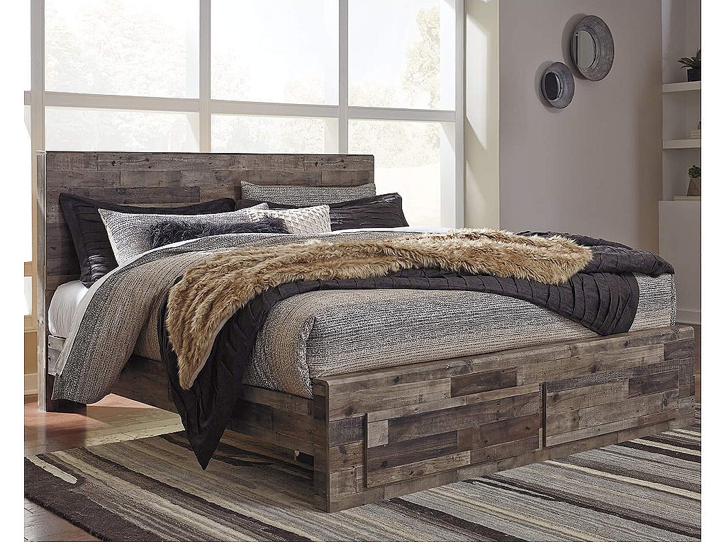 Derekson King Storage Bed, Dresser, Mirror and 2 Nightstands - image 8