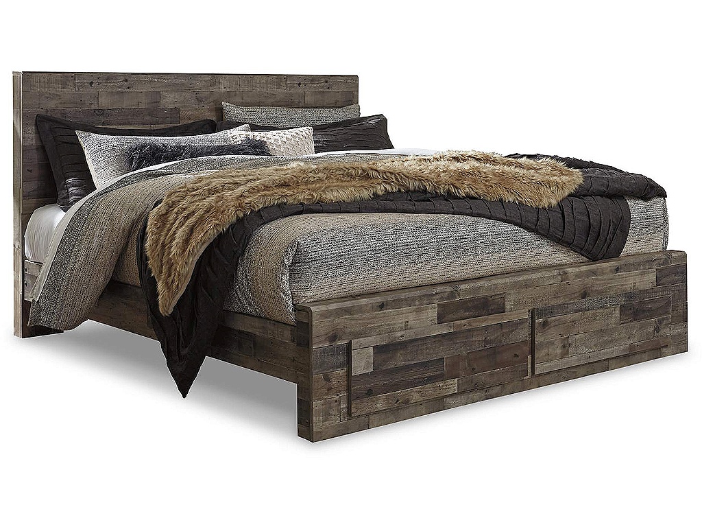 Derekson King Panel Bed with 2 Storage Drawers - main image
