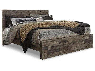 Derekson King Panel Storage Bed and 2 Nightstands