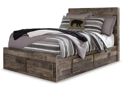 Derekson Full Panel Bed with 6 Storage Drawers
