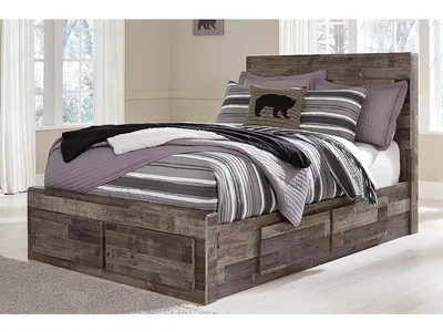 Derekson Full Panel Bed with 6 Storage Drawers