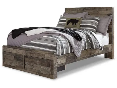Derekson Full Panel Storage Bed with Nightstand