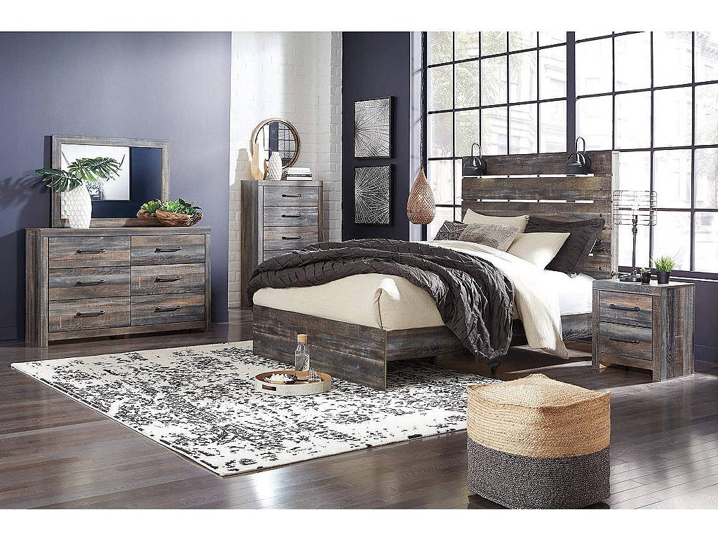 Drystan Queen Panel Bed, Dresser, Mirror, Chest and Nightstand - main image