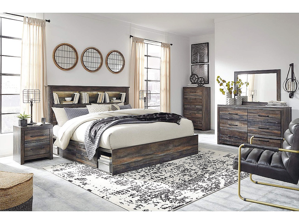 Drystan King Bookcase Bed with 2 Storage Drawers - image 2