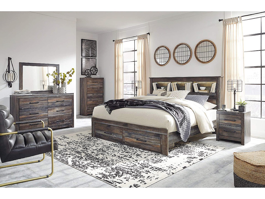Drystan King Bookcase Bed with 2 Storage Drawers - image 2