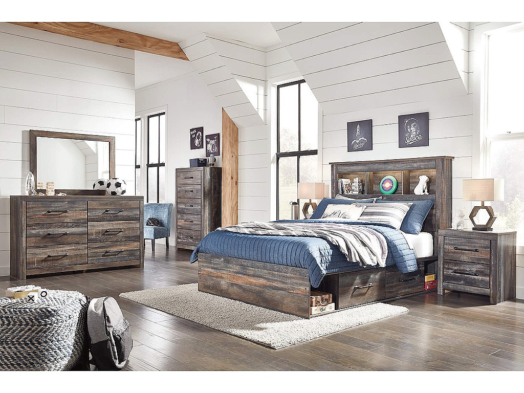 Drystan Full Bookcase Bed with 2 Storage Drawers - image 2