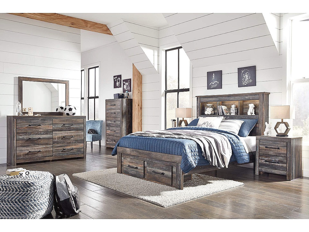 Drystan Full Bookcase Bed with 2 Storage Drawers - image 2