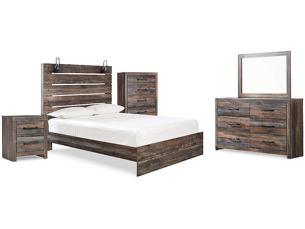 Drystan Queen Panel Bed, Dresser, Mirror, Chest and Nightstand - image 1