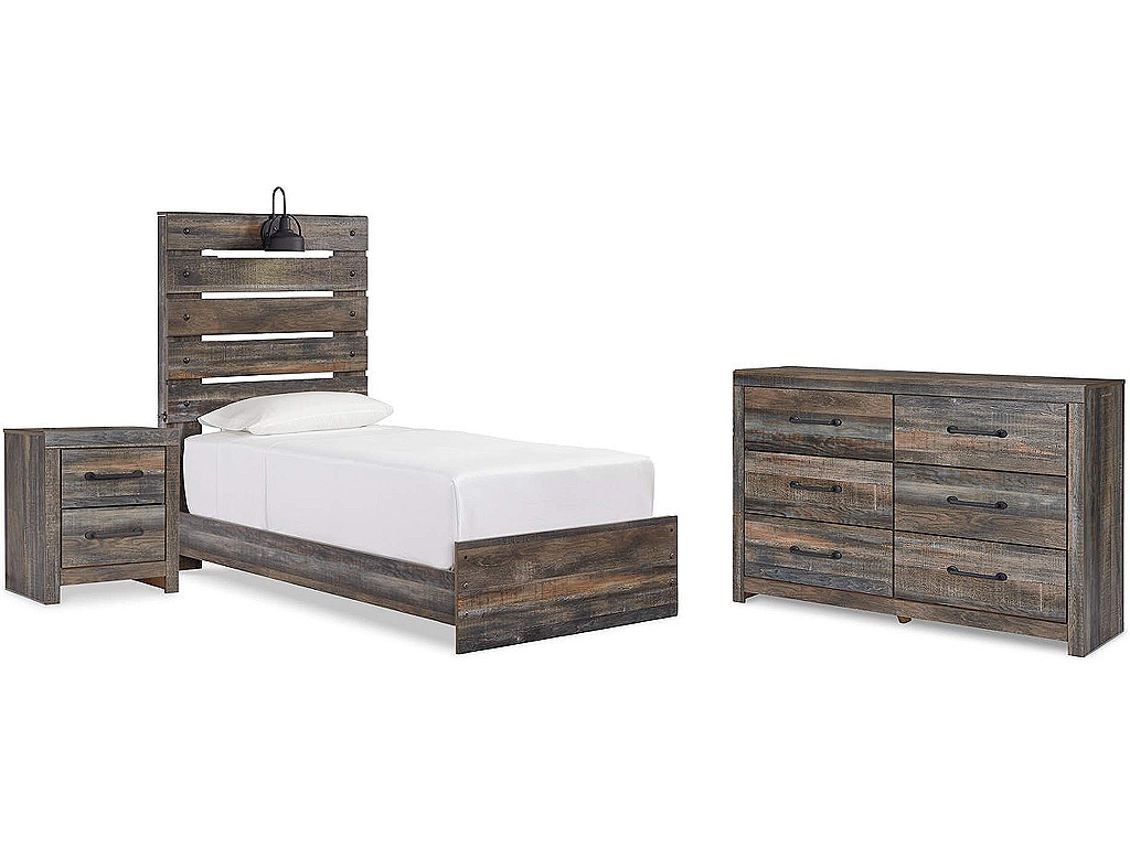 Drystan Twin Panel Bed, Dresser and Nightstand - main image