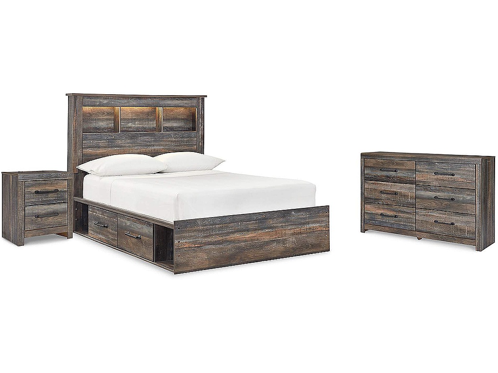 Drystan Full Bookcase Storage Bed, Dresser and Nightstand - main image