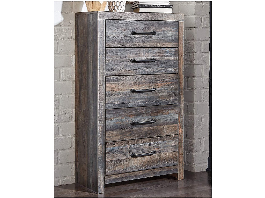 Drystan Queen Bookcase Storage Bed, Chest and 2 Nightstands - image 12