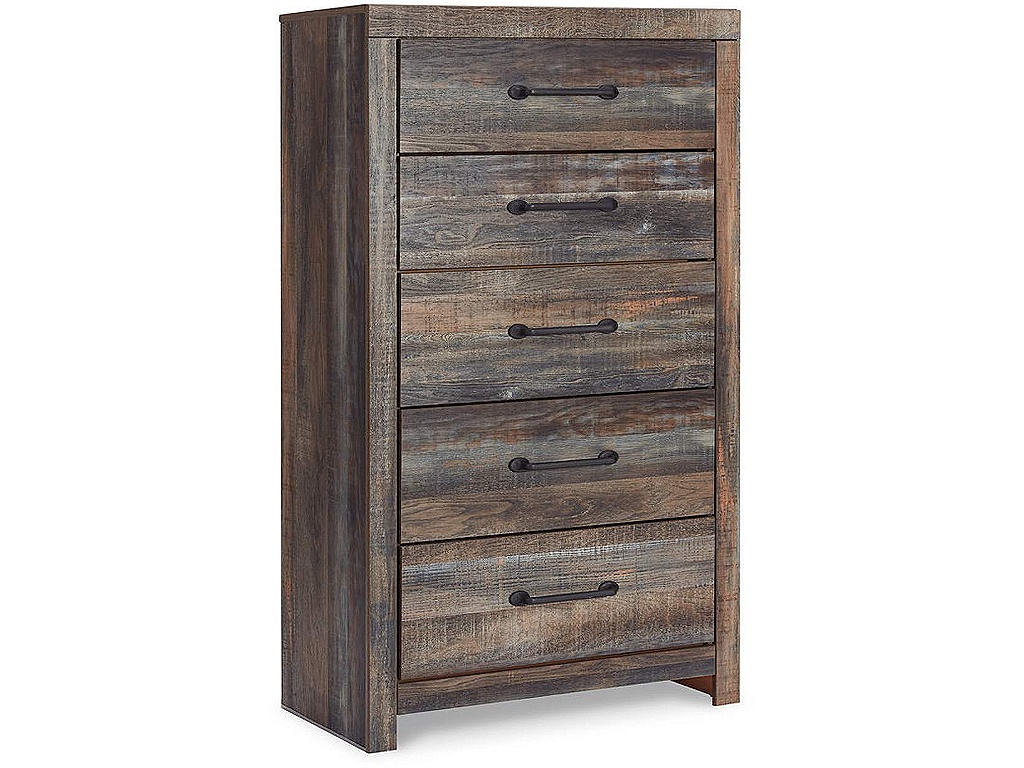 Drystan Queen Bookcase Storage Bed, Chest and 2 Nightstands - image 1