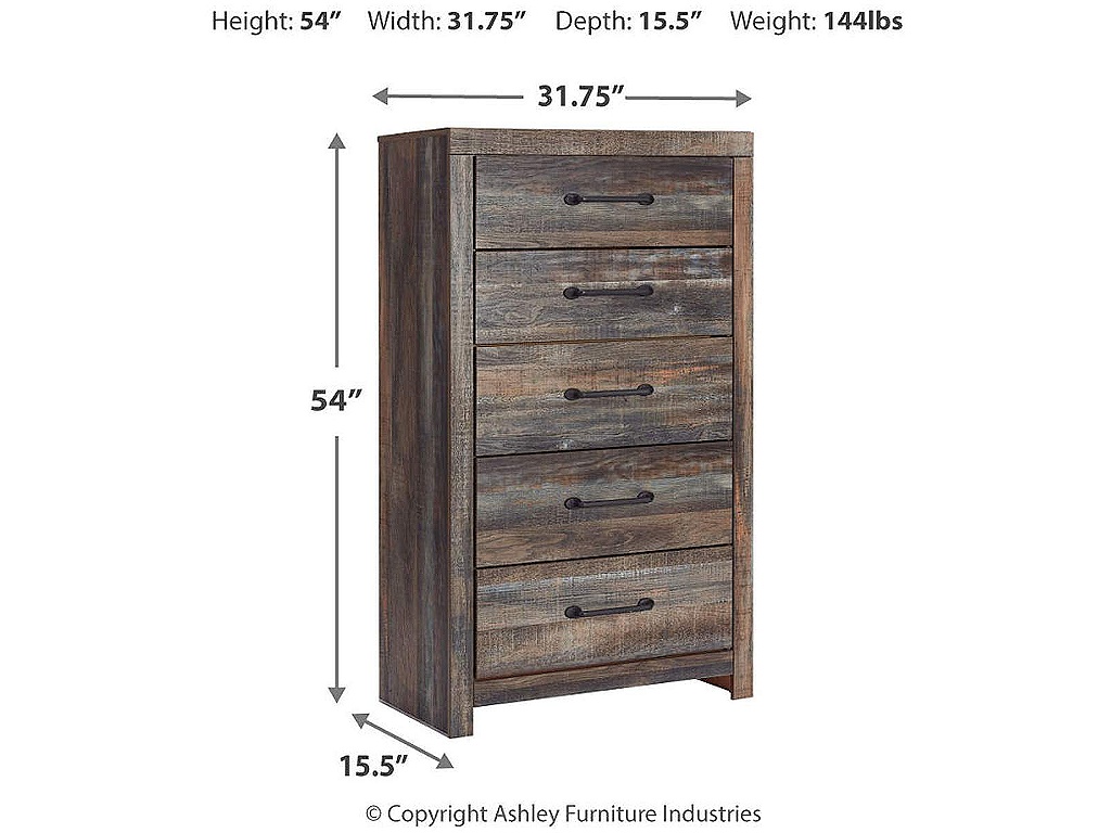 Drystan Queen Bookcase Storage Bed, Chest and 2 Nightstands - image 9