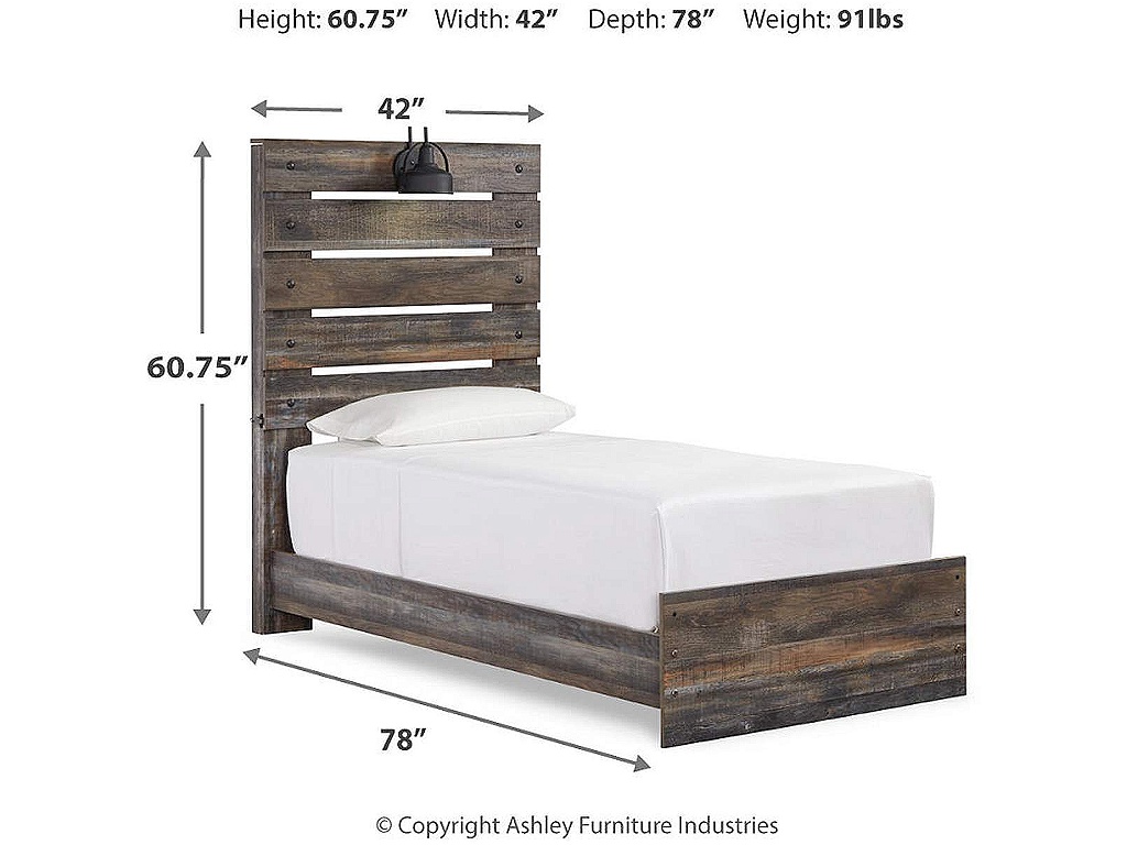 Drystan Twin Panel Bed, Dresser and Nightstand - image 10