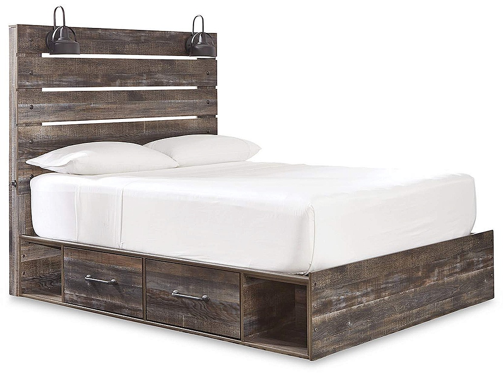 Drystan Queen Panel Bed with Storage, Chest and Nightstand - image 2