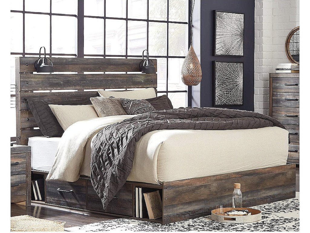 Drystan King Panel Bed with Storage, Dresser, Mirror, Chest and 2 Nightstands - image 16