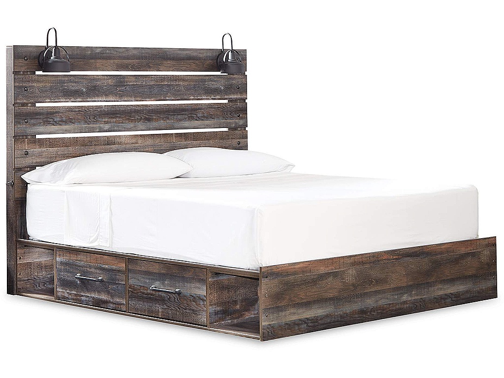 Drystan King Panel Bed with Storage, Dresser, Mirror, Chest and 2 Nightstands - image 3