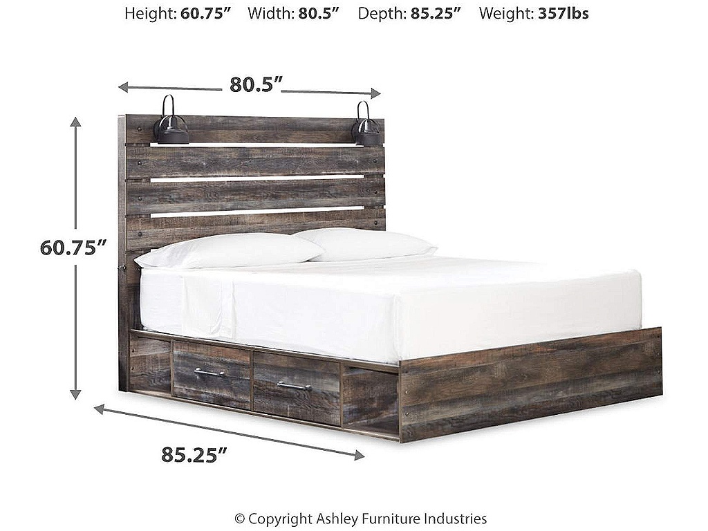 Drystan King Panel Bed with Storage, Dresser, Mirror, Chest and 2 Nightstands - image 12