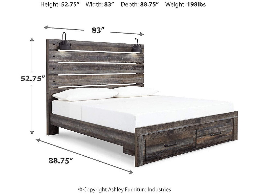 Drystan King Panel Storage Bed, Dresser, Mirror and Nightstand - image 7