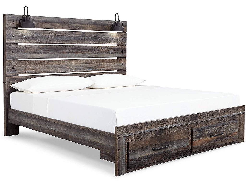 Drystan King Panel Storage Bed, Dresser, Mirror and Nightstand - image 2
